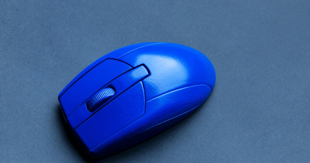 Mouse coated in blue