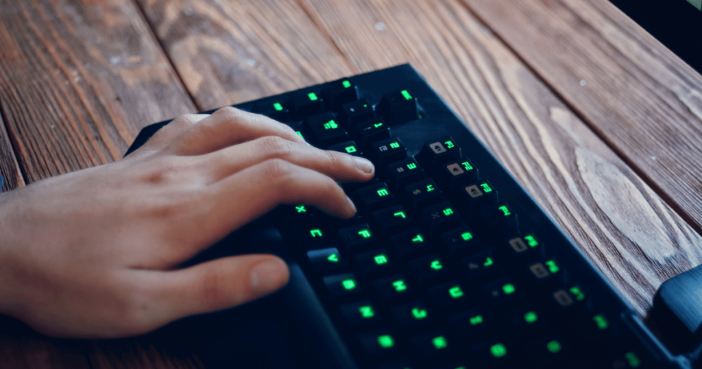 Gaming using a new keyboard