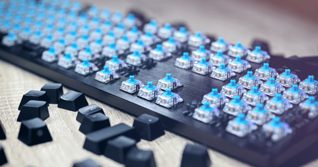 Blue mechanical keyboard switches