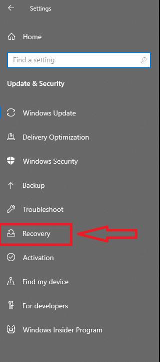 Windows recovery