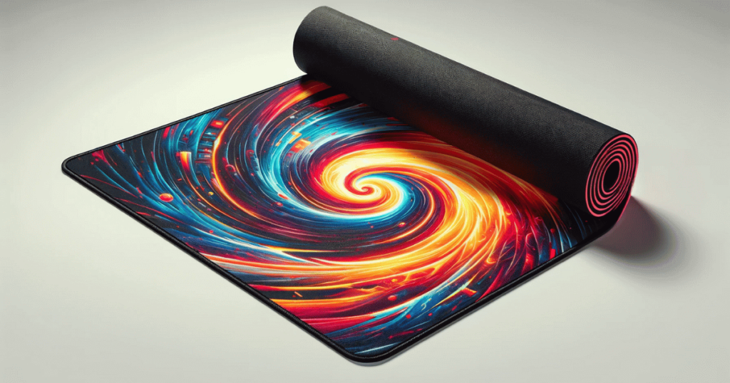 Rolled gaming mousepad