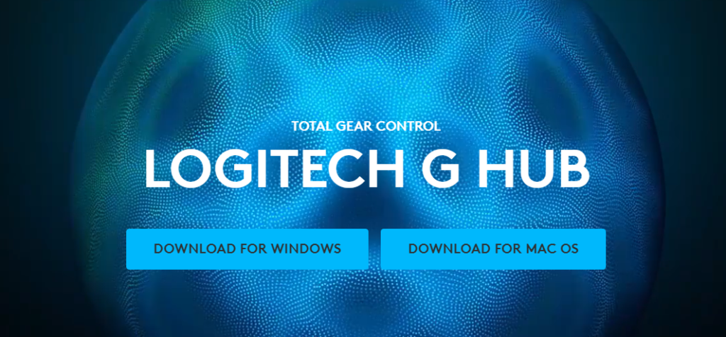 Logitech G Hub download page