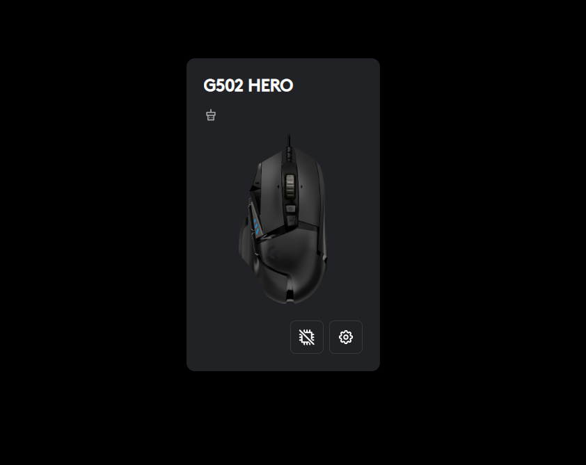 G502 Hero on Logitech G Hub