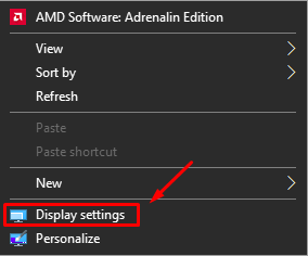 Windows 10 display settings